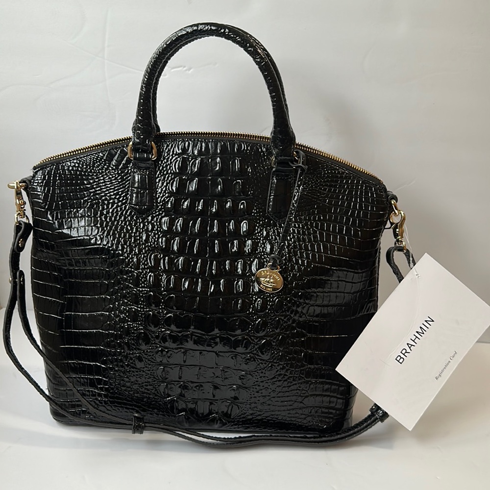 Brahmin Duxbury satchel - *Missing top zipper pull*